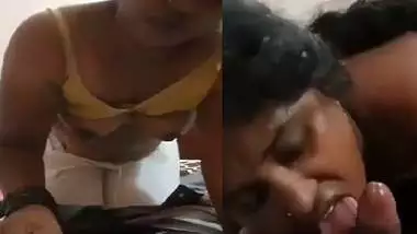 Tamil MILF licks dick with horny and boobs showing